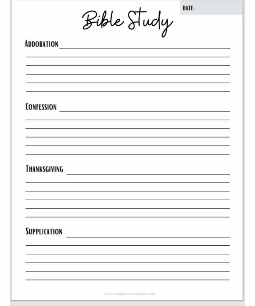 Printable Bible Study Worksheets For Adults