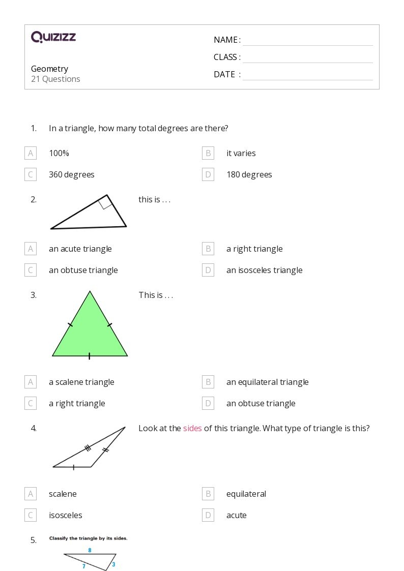 50 Geometry Worksheets For 6th Grade On Quizizz Free amp amp 