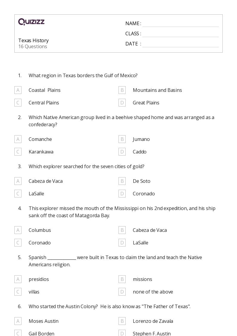 50 History Worksheets On Quizizz Free amp Printable