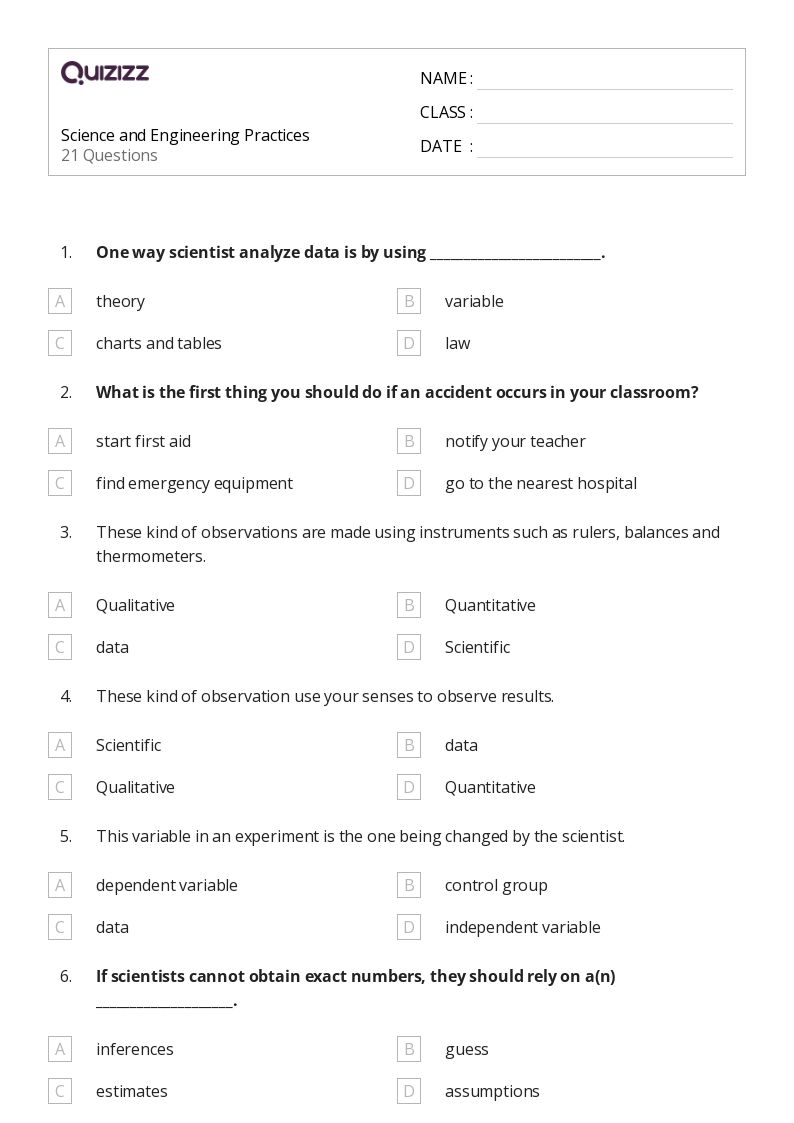 50 Science Worksheets For 8th Grade On Quizizz Free amp Printable