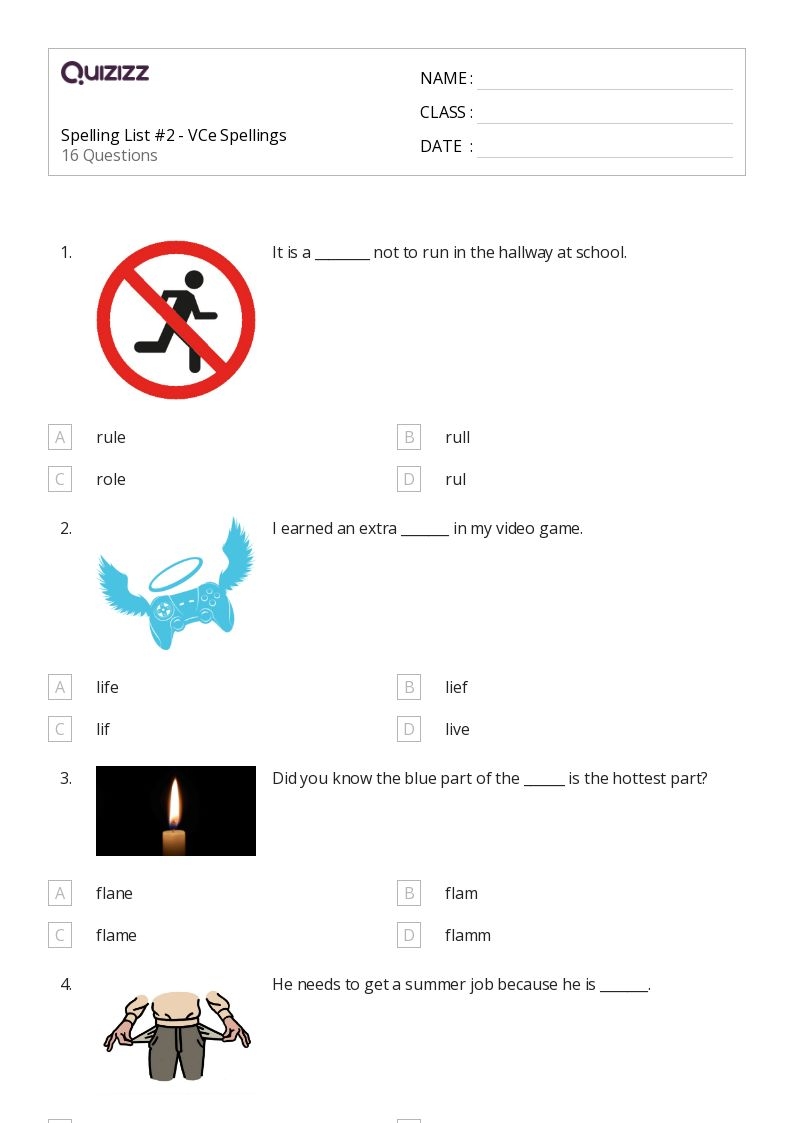 Printable Spelling Worksheets Grade 3