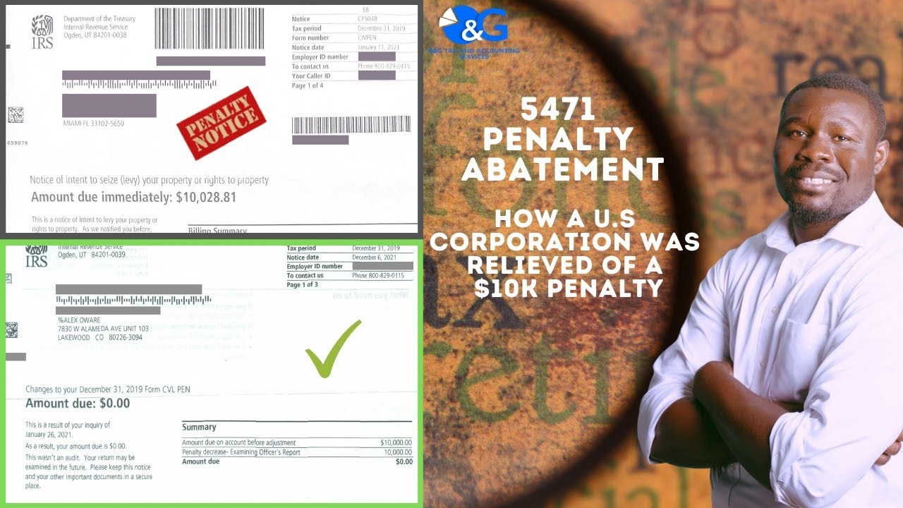 5471 Penalty Abatement How A U S Corporation Was Relieved Of A 10K Penalty