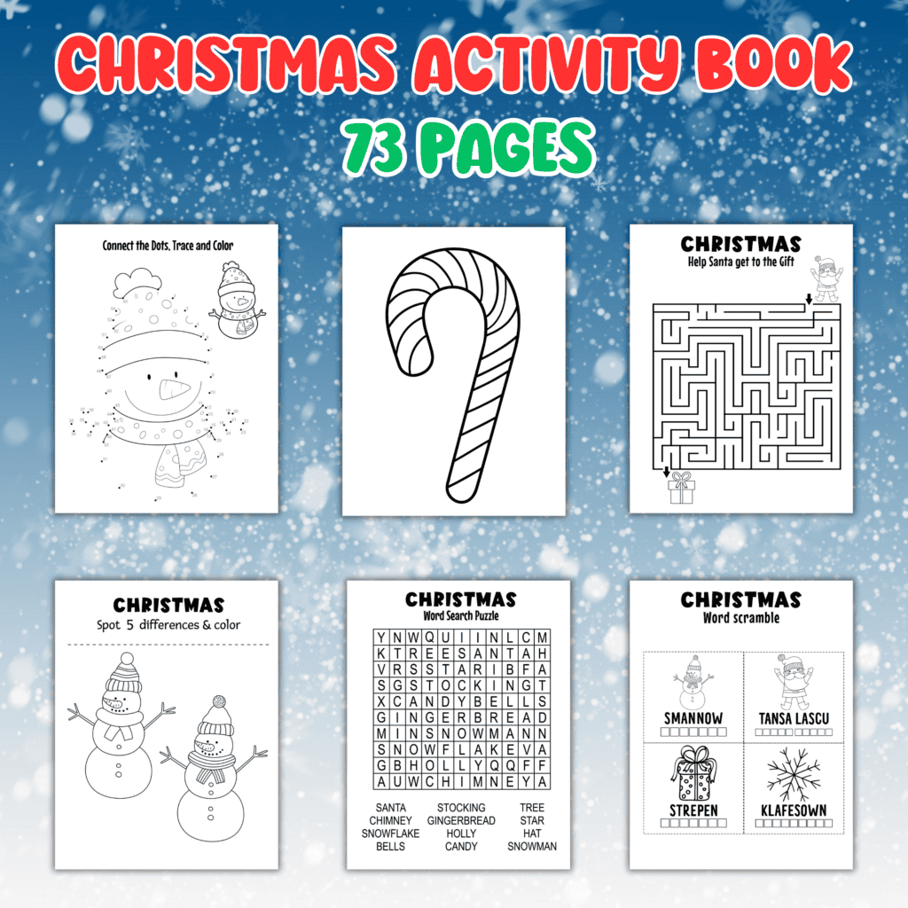 Christmas Puzzles Printable For Kids