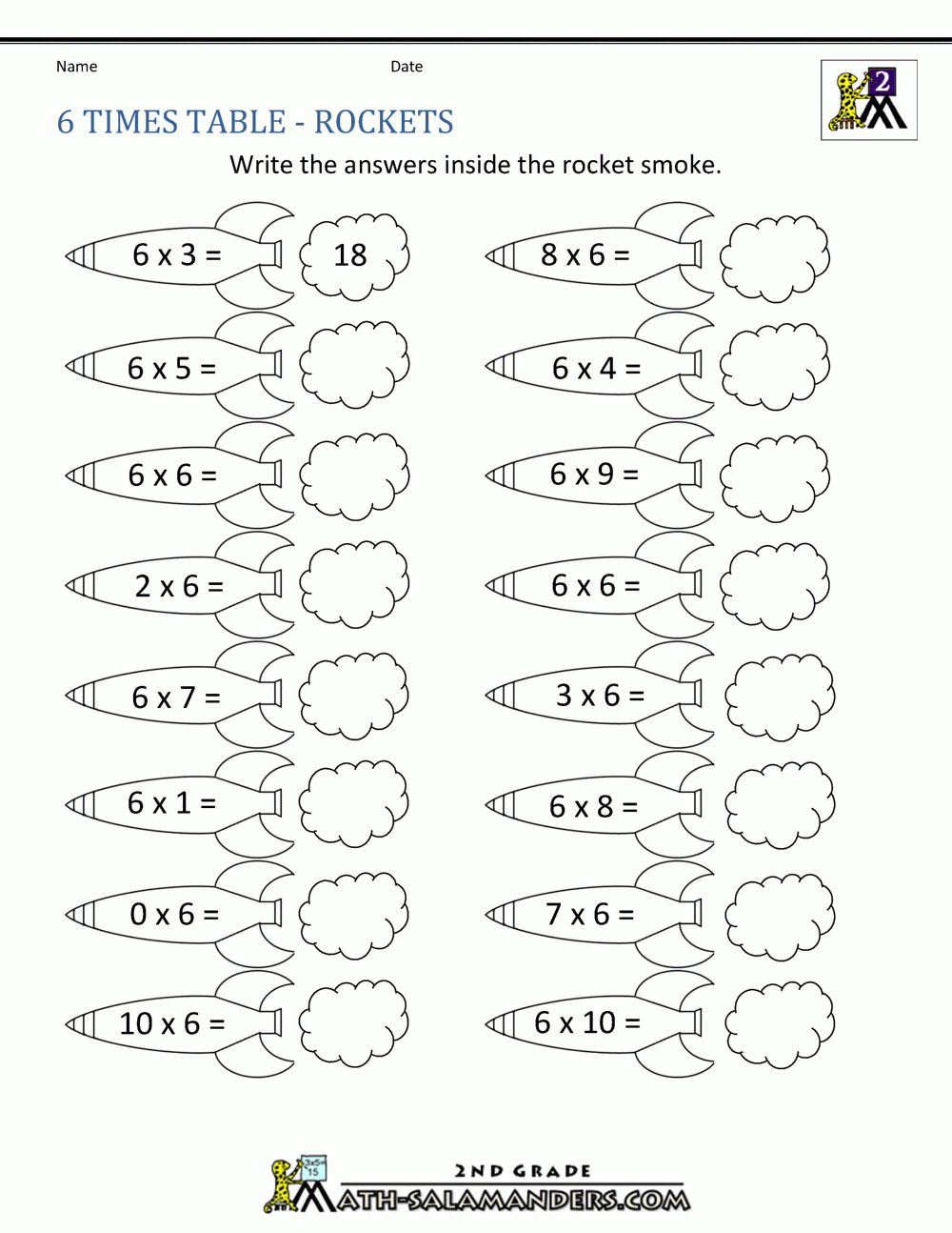 Times Tables Worksheets Printable Year 6