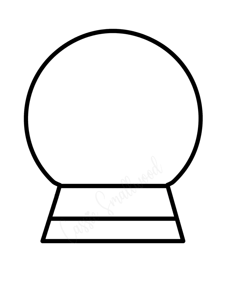 Printable Cut Out Snow Globe Template
