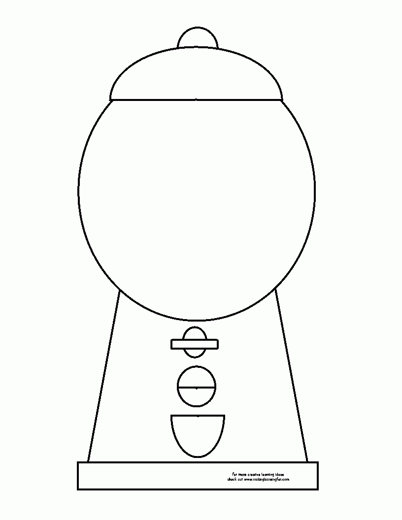 Gumball Machine Printable Template