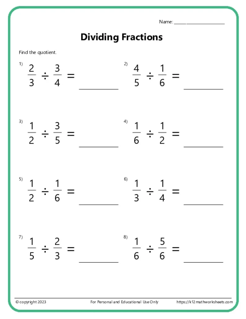 Free Printable 7th Grade Math Worksheets With Answers