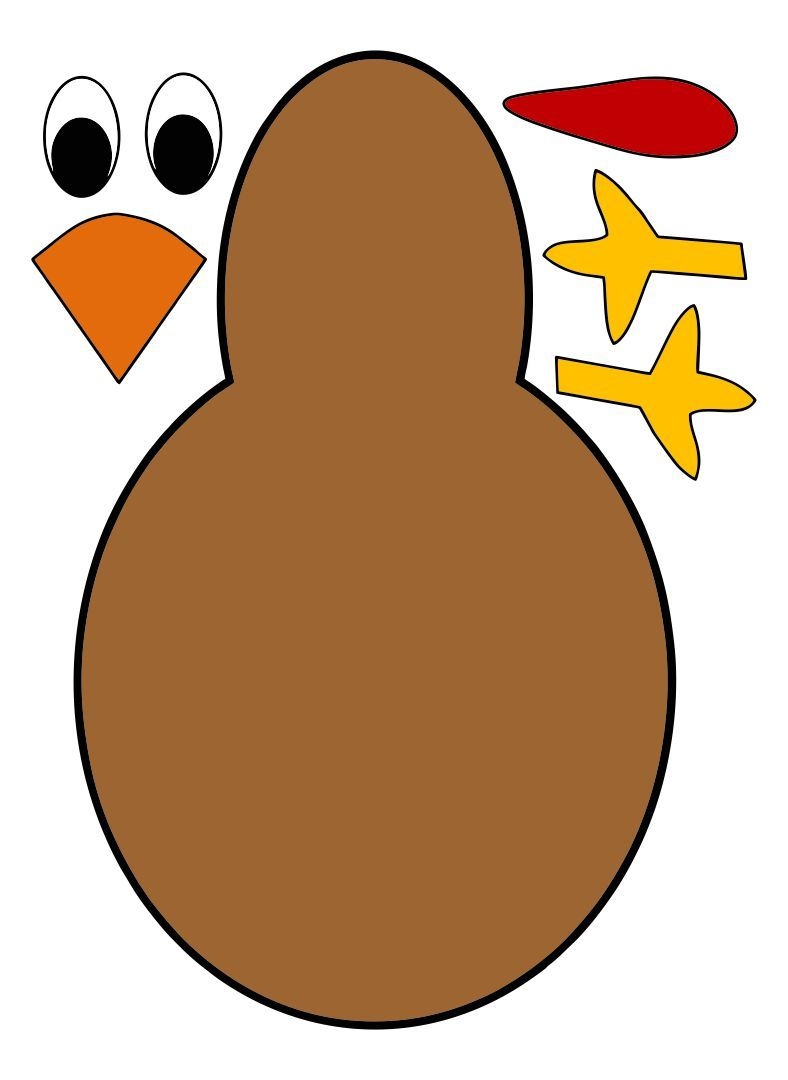 Free Printable Turkey Body Template