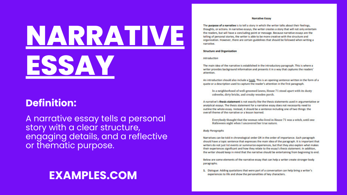 Free Printable Narrative Essay Template With Examples