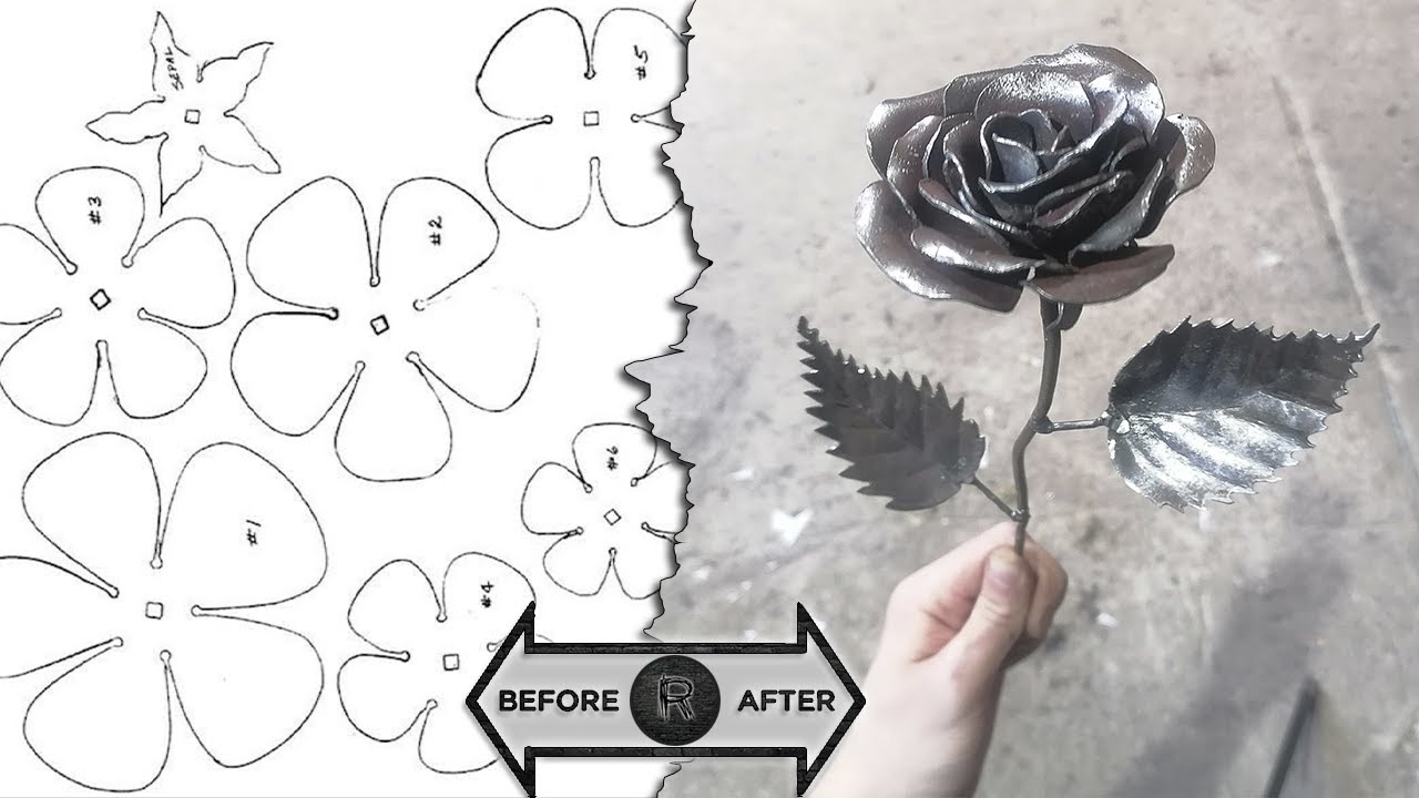 A Rose Made Of Metal According To A Template Template At The End Of The Video