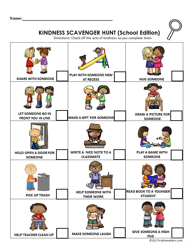 Free Printable Kindness Activities For Kids