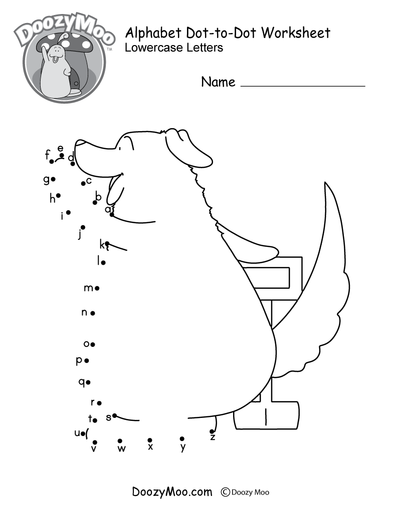 Free Printable Dot To Dot Alphabet Worksheets