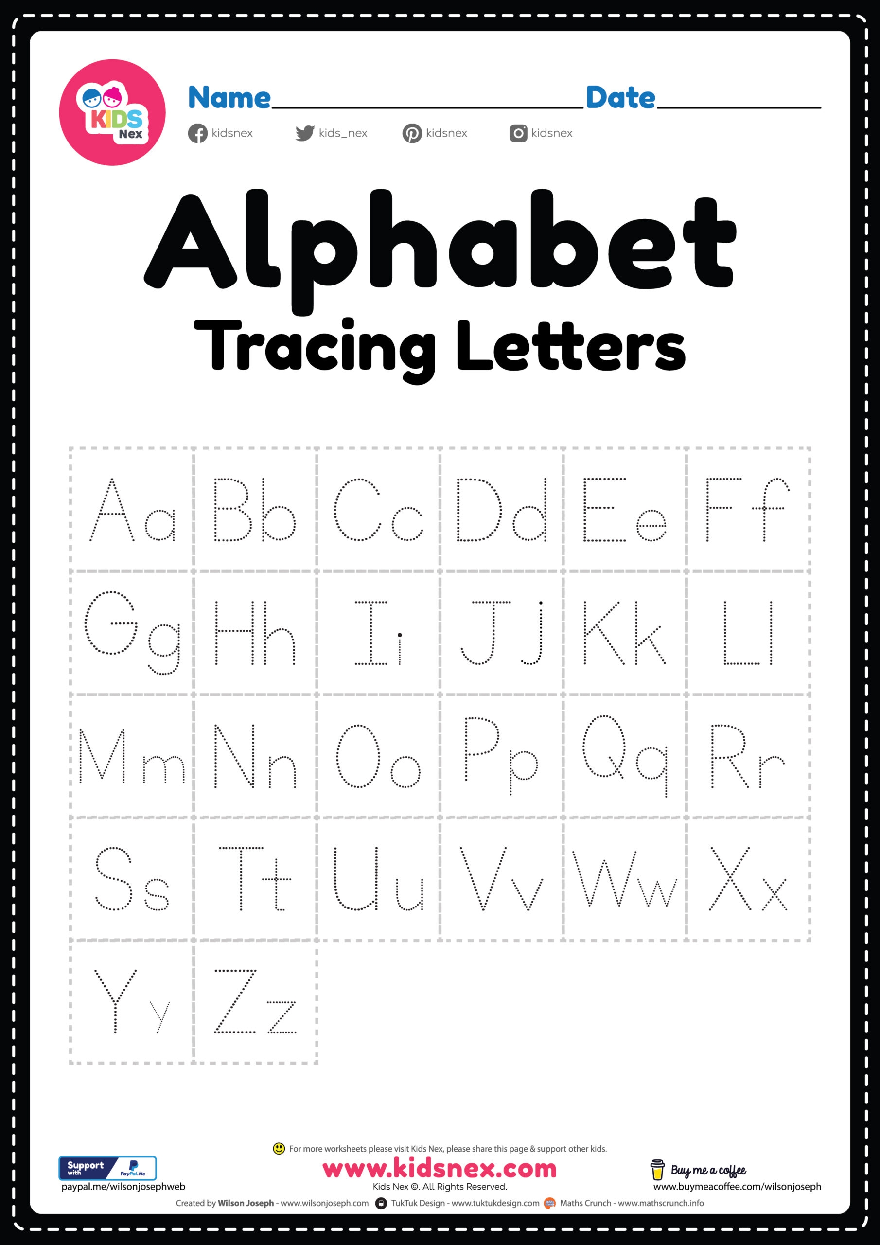 Printable Letter Tracing Worksheets Pdf