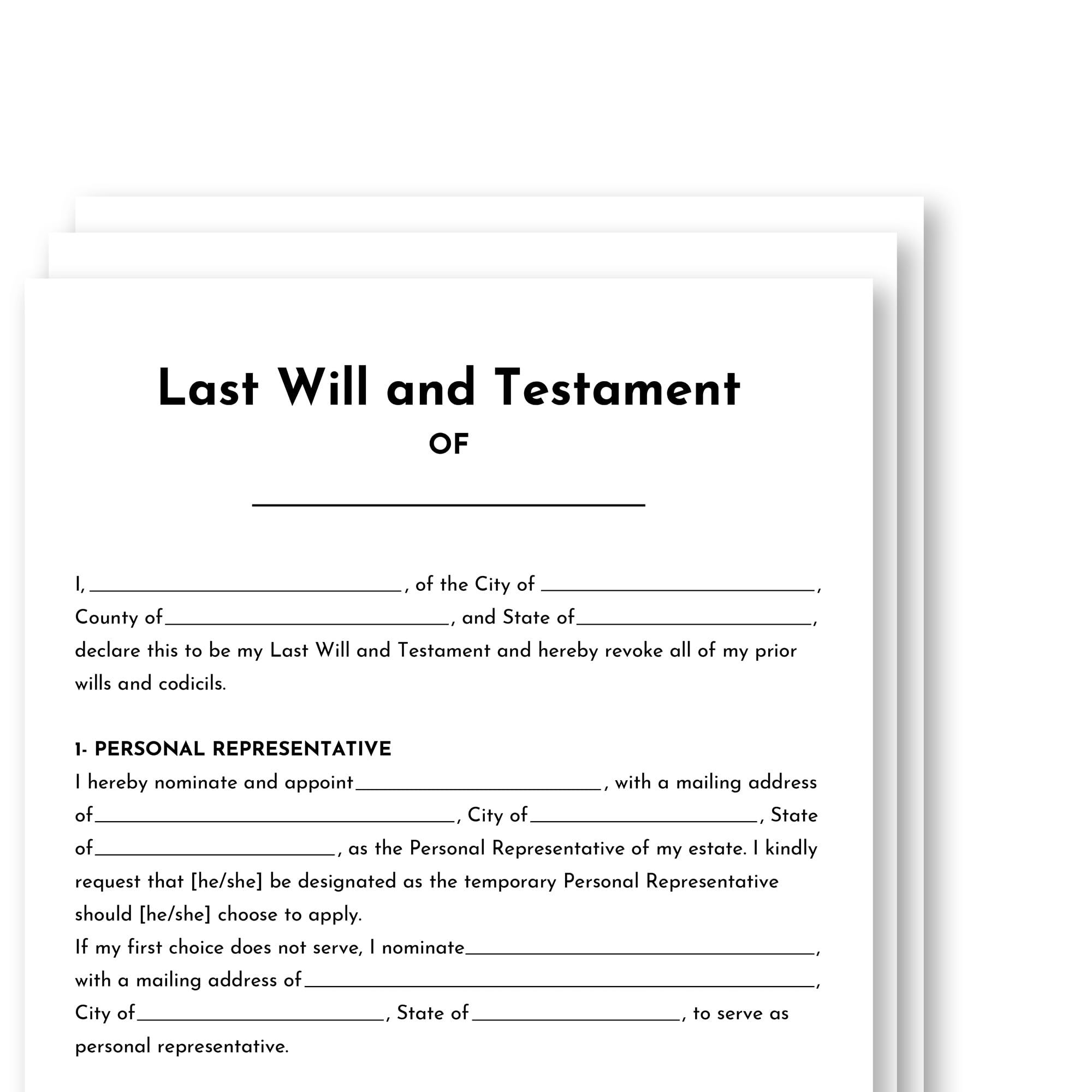 Amazon Last Will And Testament Kit 2025 Simple Will Forms 