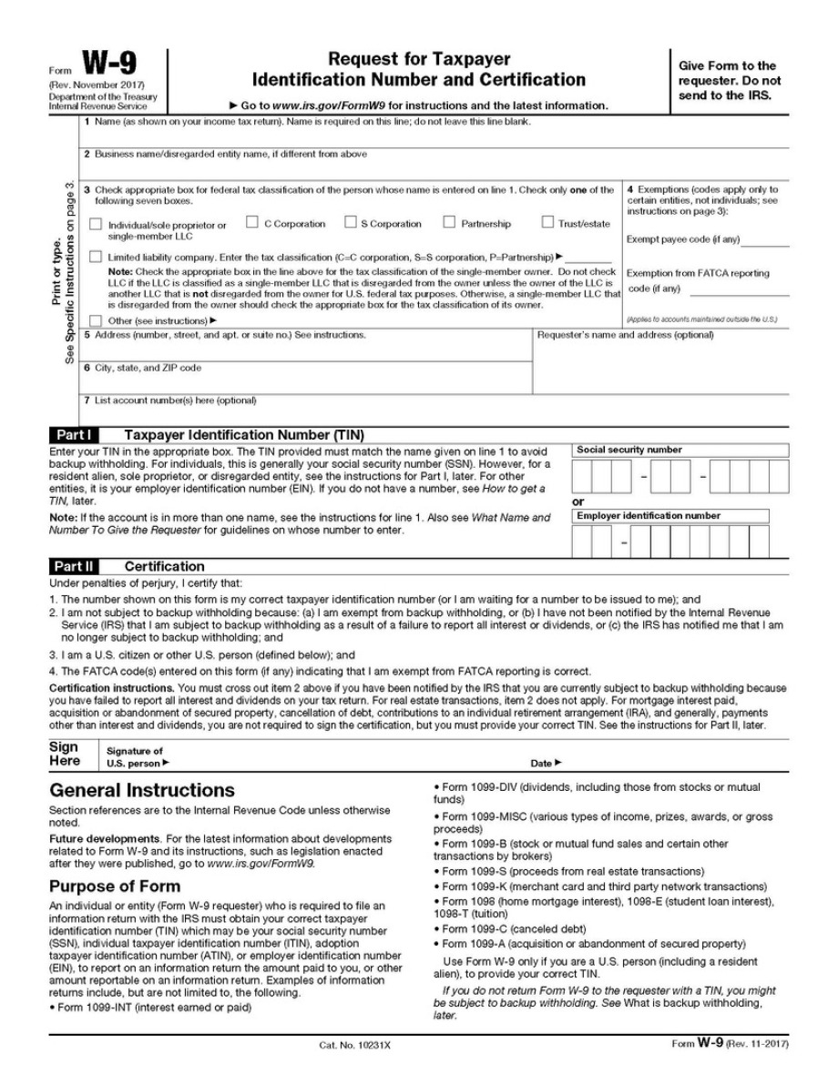 Anchor Tax Service W 9 Form
