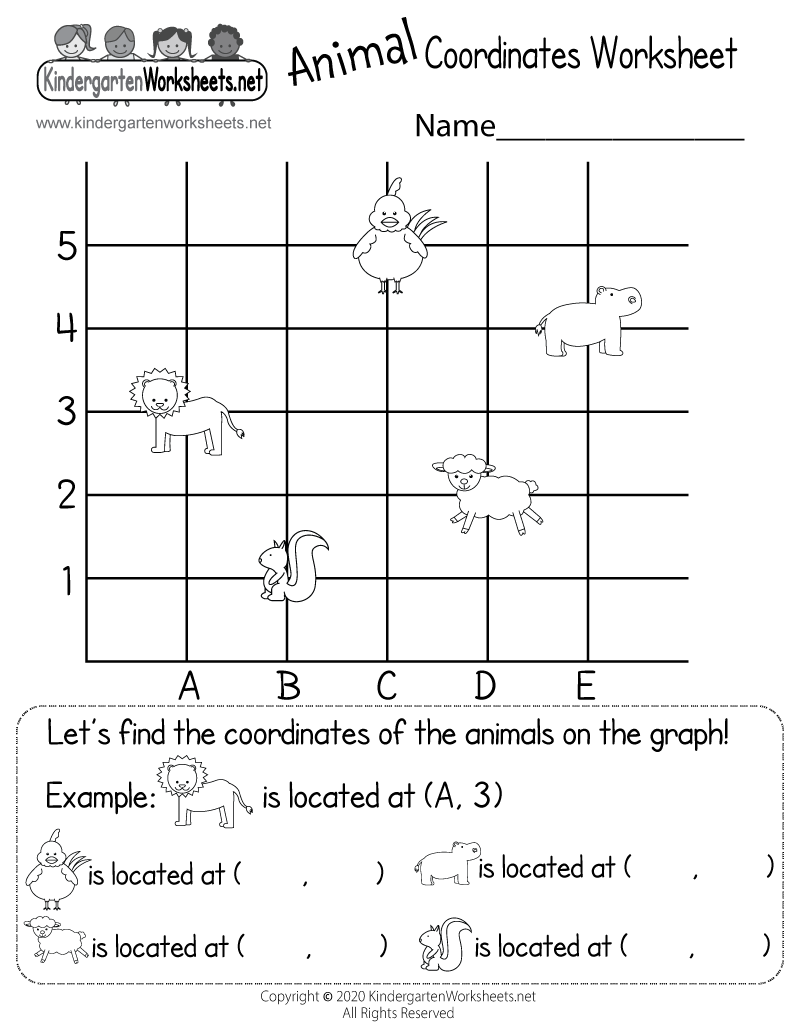 Animal Coordinates Worksheet Free Printable Digital amp PDF