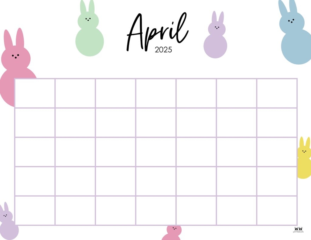 April Printable Calendars Blank