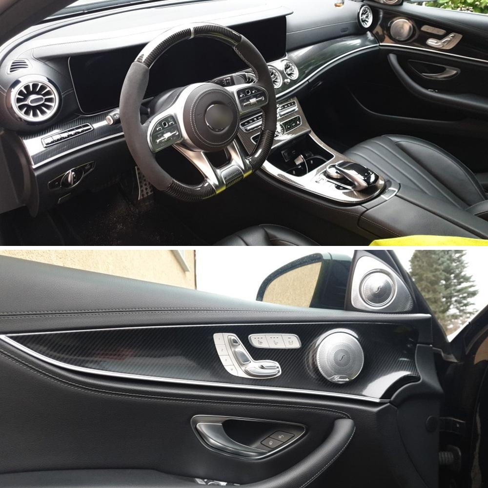 Auto Styling 5D Carbon Faser Auto Interior Center Konsole Farbe ndern Form Aufkleber Aufkleber F r Mercedes E Klasse W213