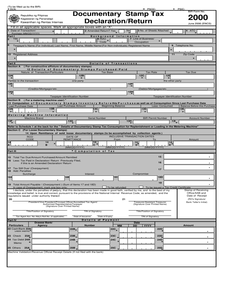 Bir Form 2000 Pdf Fill Out amp Sign Online DocHub