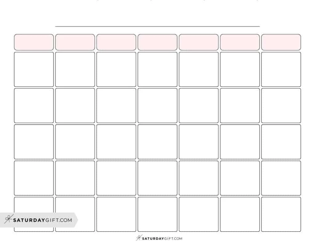 Free Calendar Template Printable