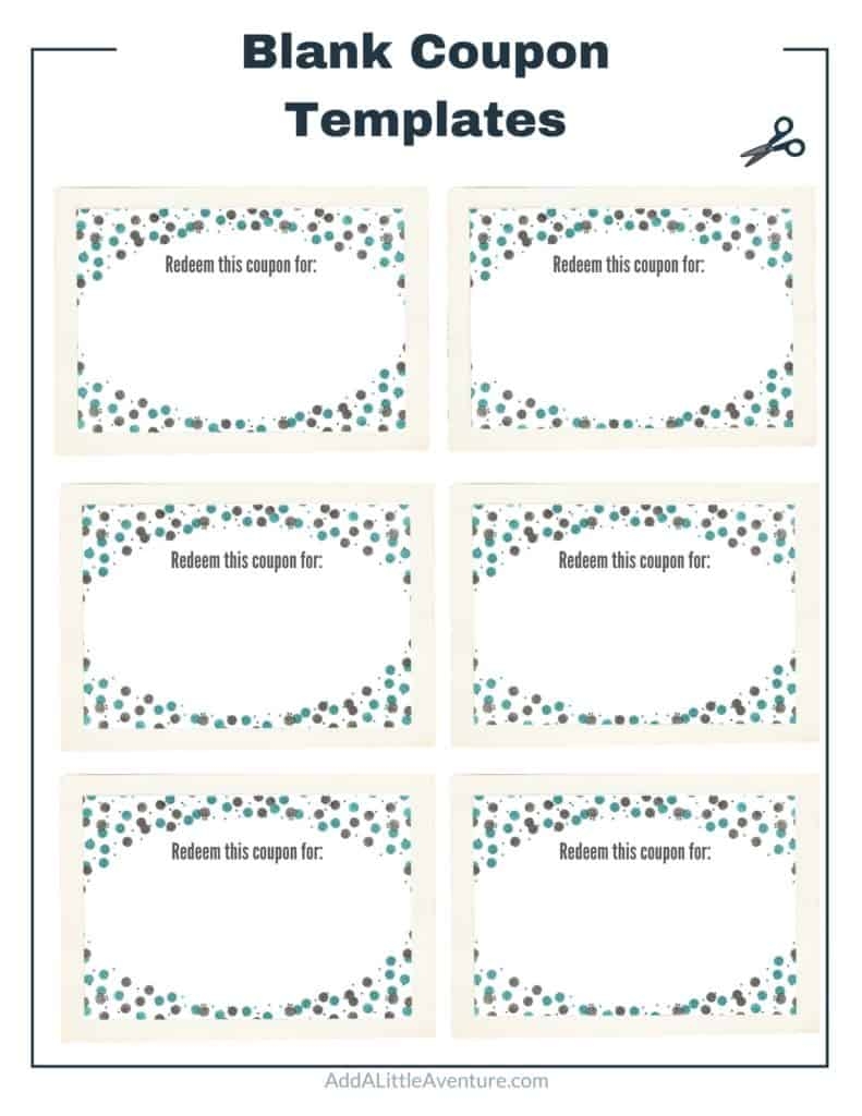 Blank Editable Free Printable Coupon Template