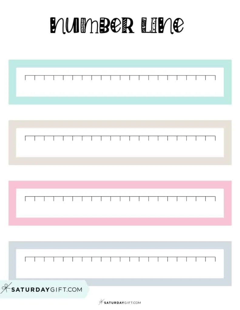 Free Printable Number Line Pdf