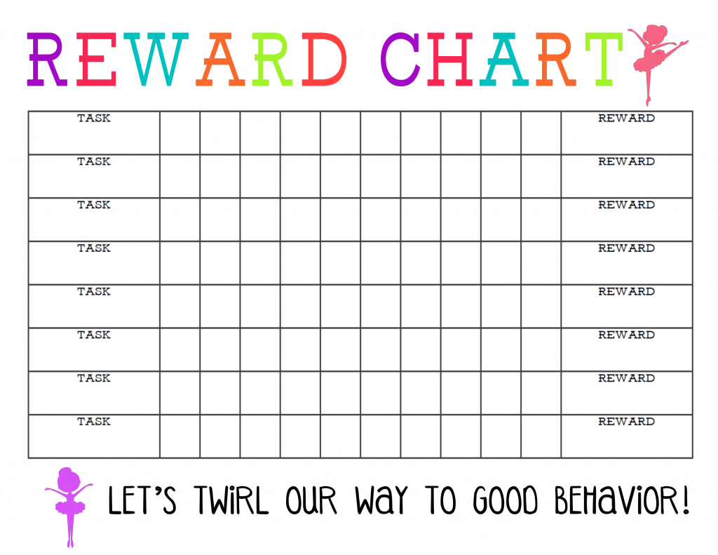 Free Printable Editable Reward Chart Template