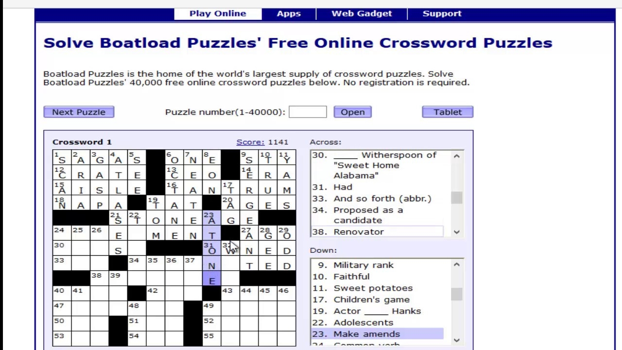 Boatload Puzzles Daily Crossword Printable