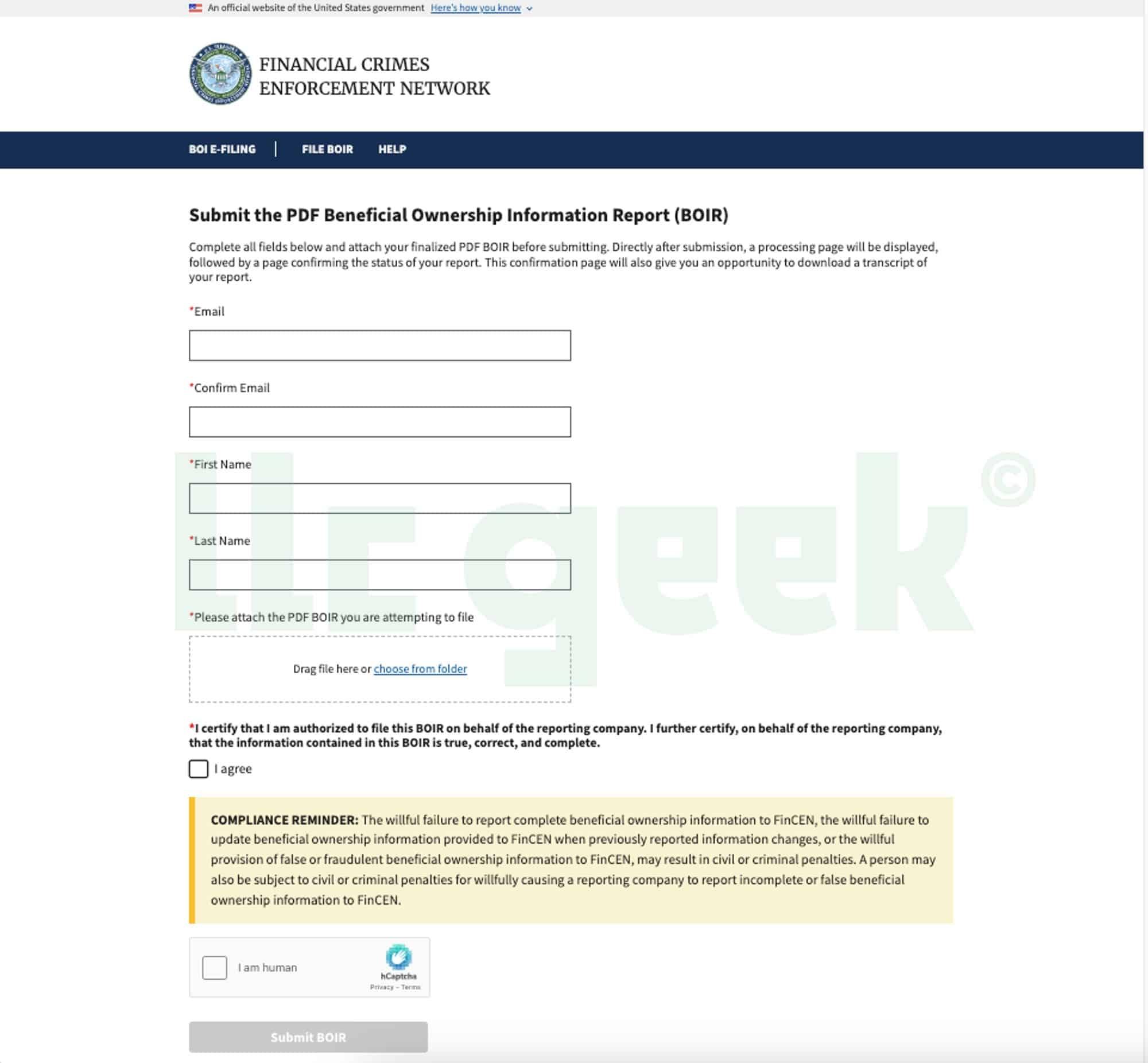 BOIR For LLC BOIR Filing Guide amp Screenshots LLC Geek