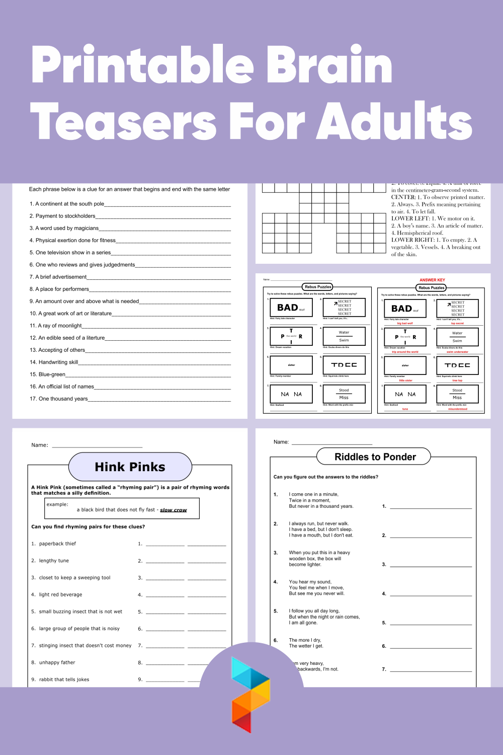 Free Printable Adult Brain Games