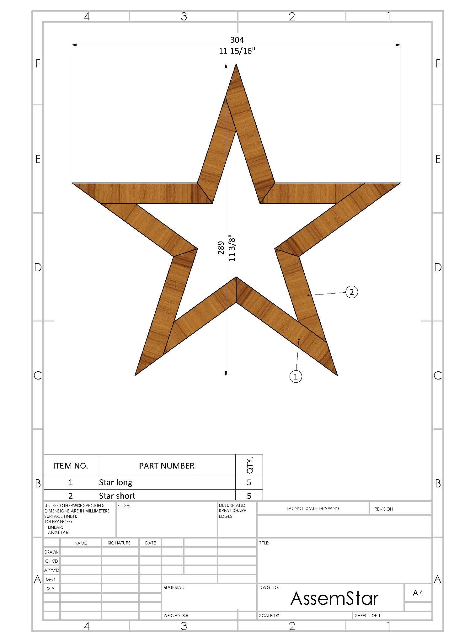 Buy Plans Diy Star Plans Step by step Guide Wooden Star 