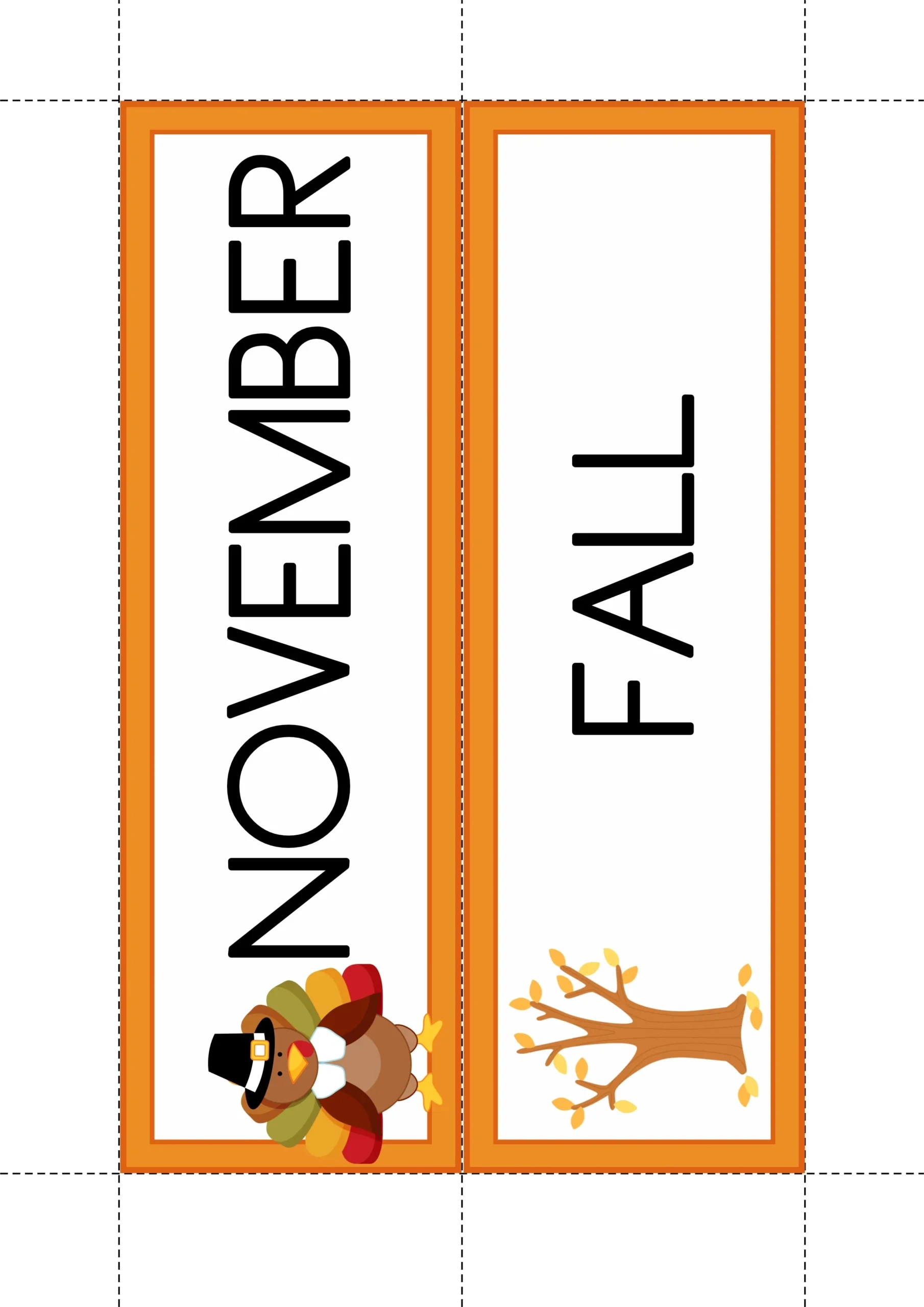 Calendar Cards For November