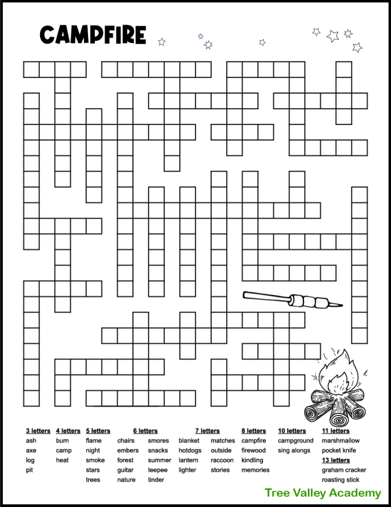 Nature Crossword Puzzles Printable
