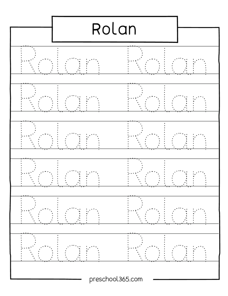 Free Printable Tracing Name Worksheets Pdf