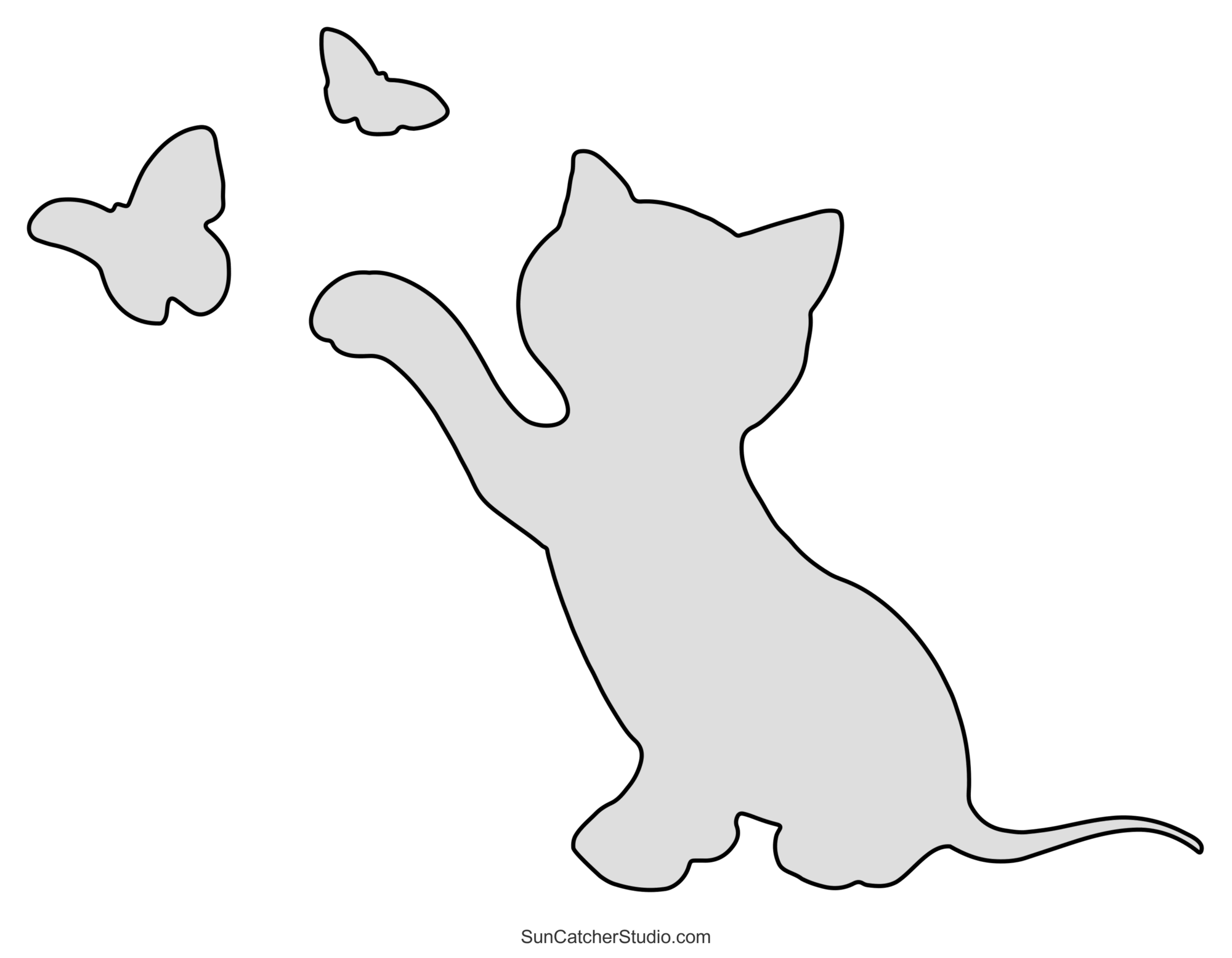Cat Patterns Templates Stencils Clip Art And Silhouettes 