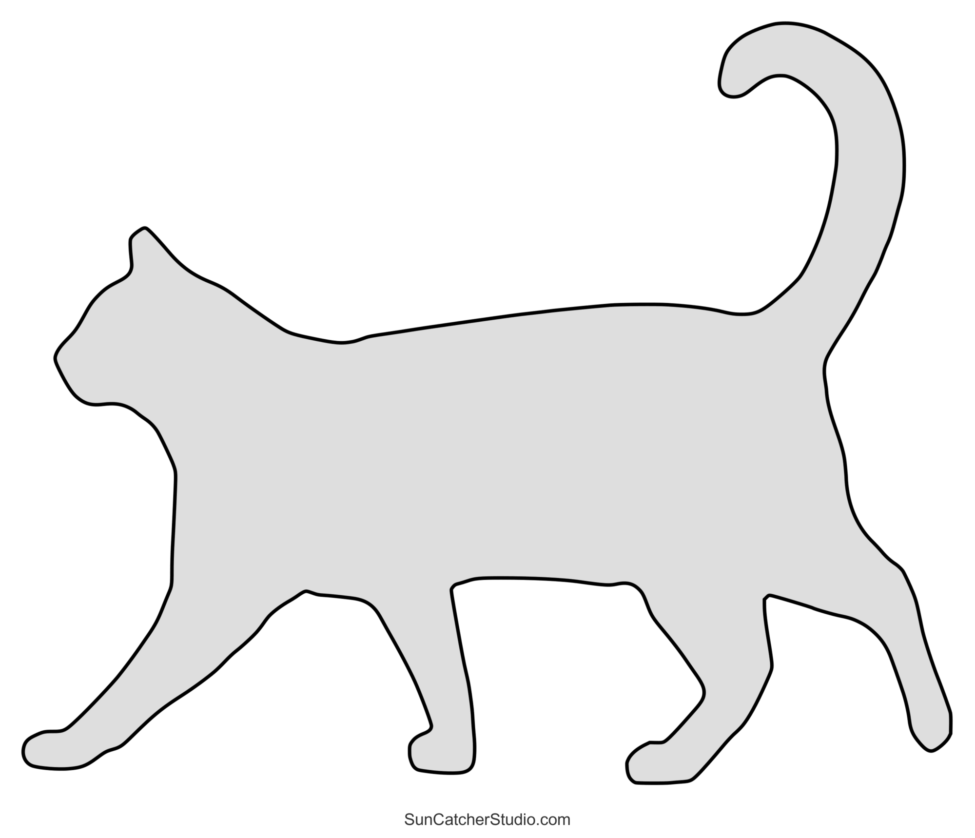 Cat Patterns Templates Stencils Clip Art And Silhouettes 