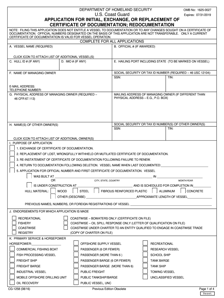 Cg 1258 Fill Out amp Sign Online DocHub