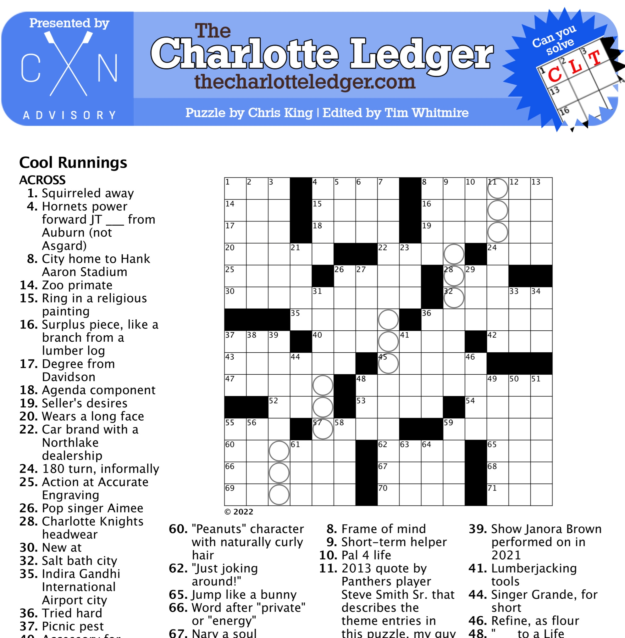 Free Sunday Crossword Puzzles Printable
