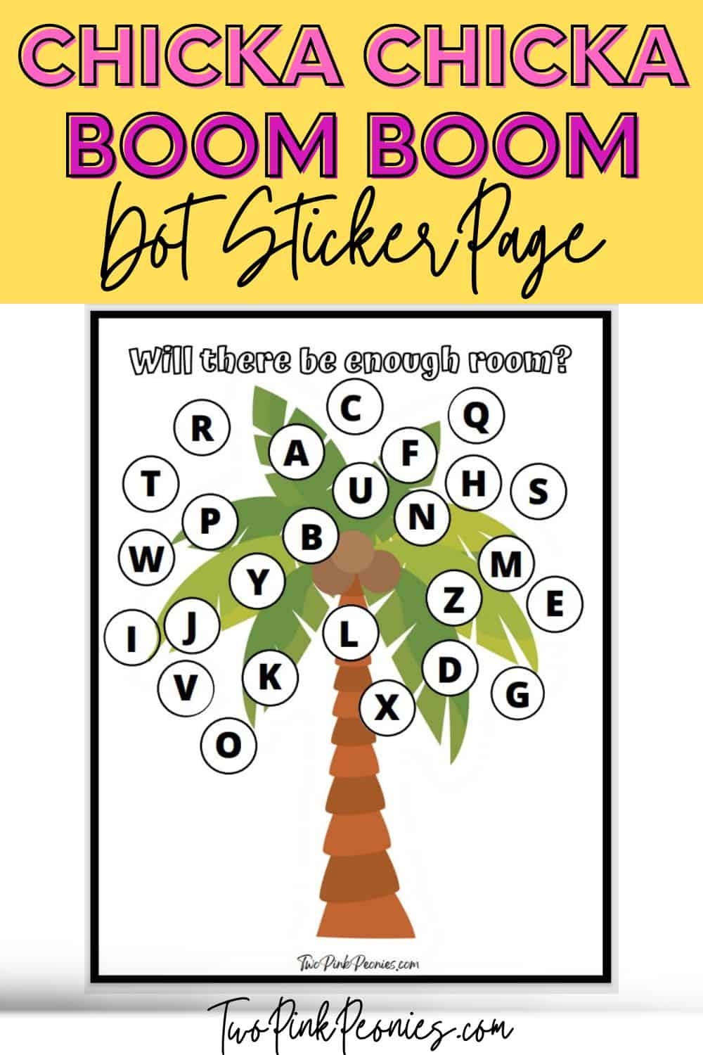 Chicka Chicka Boom Boom Printable Tree instant Download 