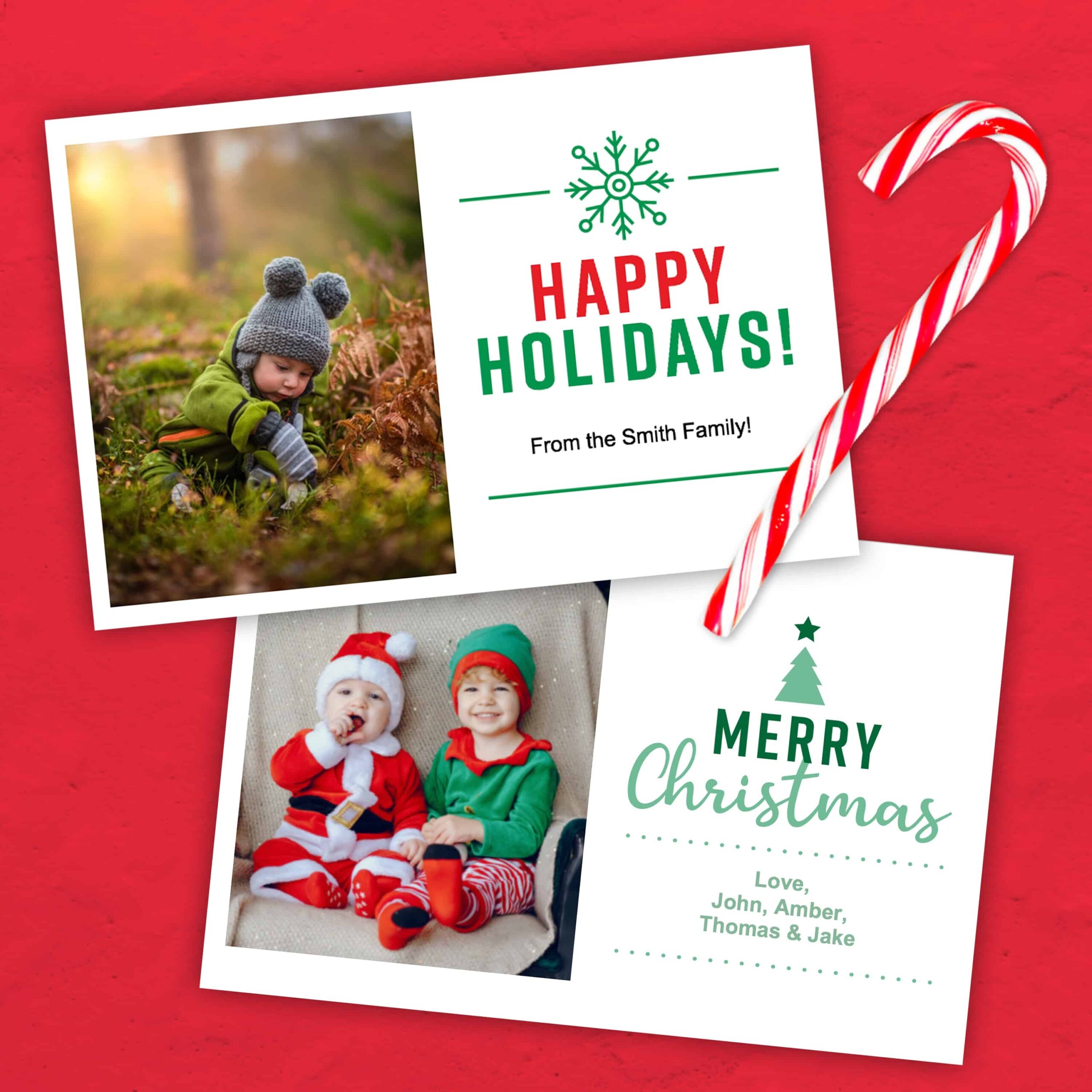 Printable Christmas Card Template Free