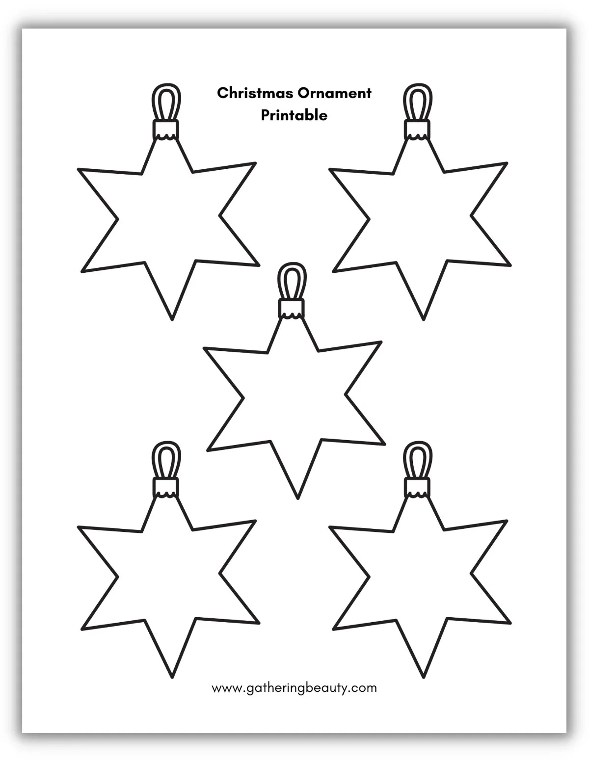 Free Printable Christmas Ornament Templates