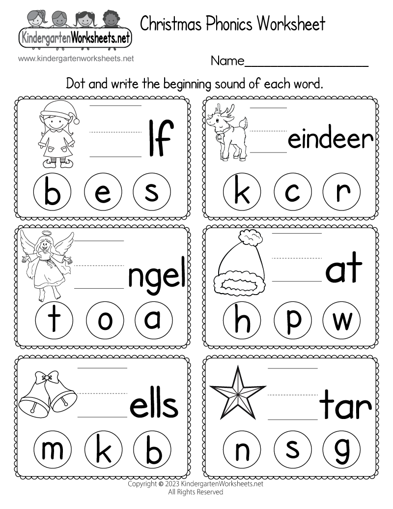 Christmas Phonics Worksheet Free Printable Digital amp PDF