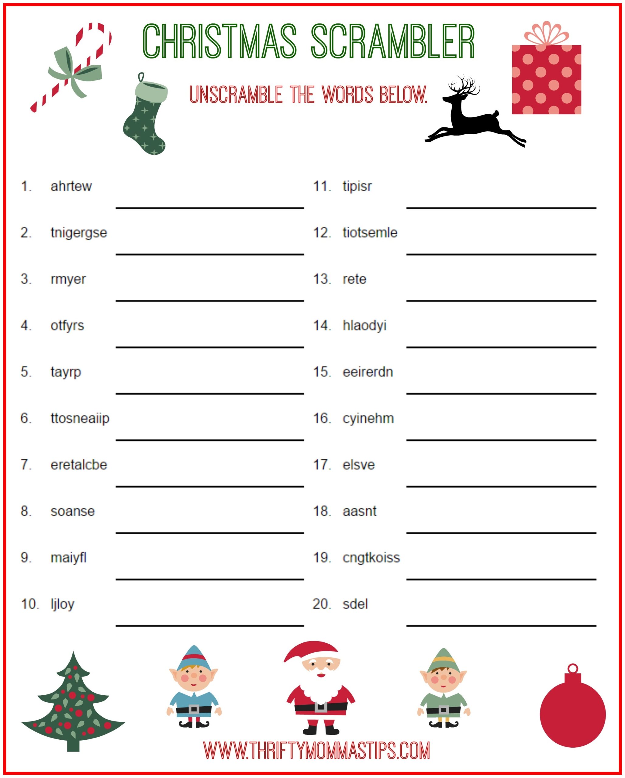 Free Printable Christmas Puzzles For Seniors
