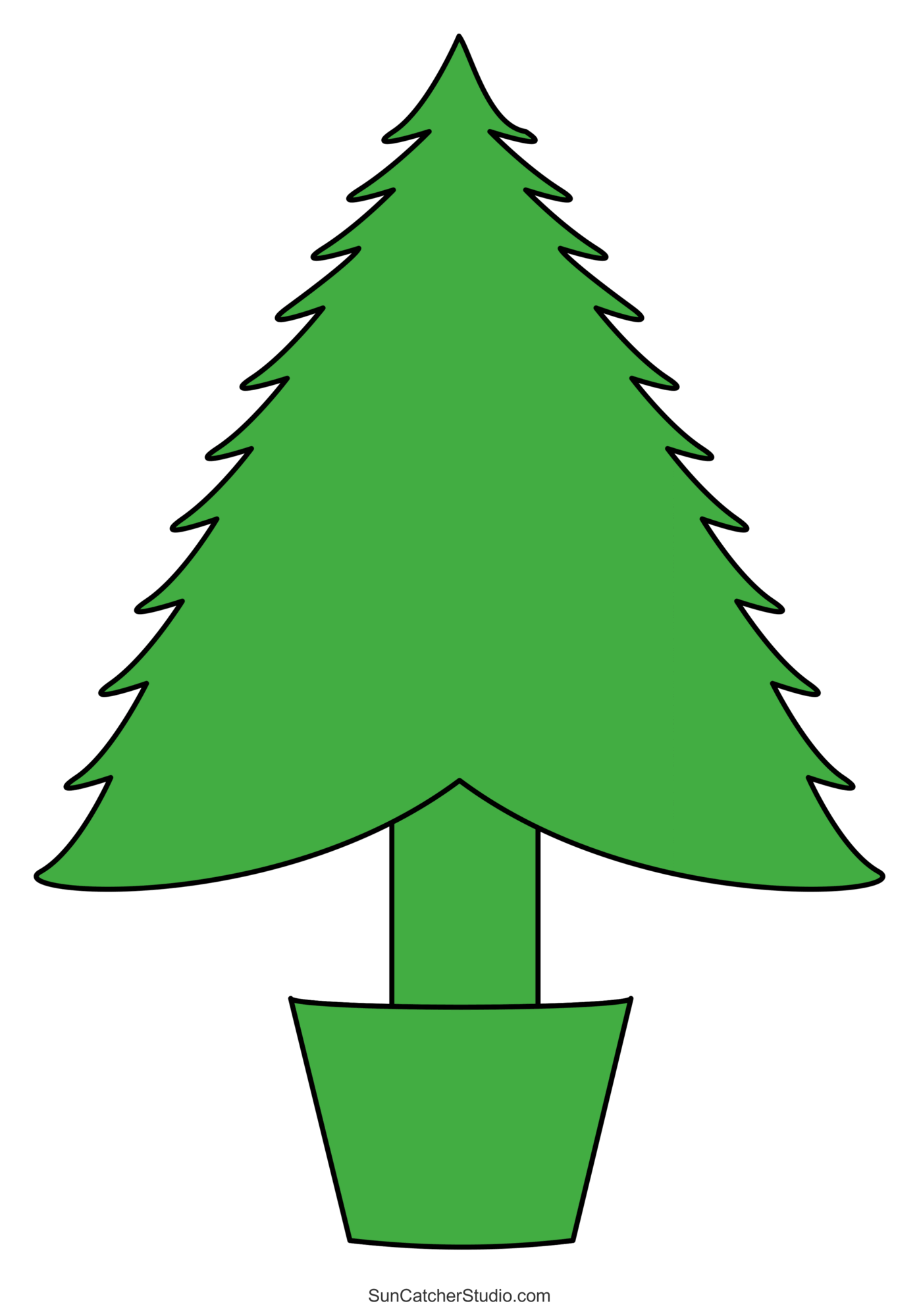 Printable Template Of Christmas Tree