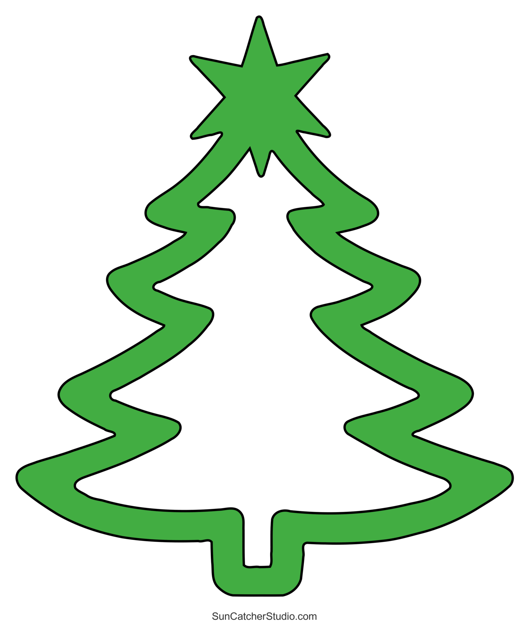 Christmas Tree Template Printable Pdf