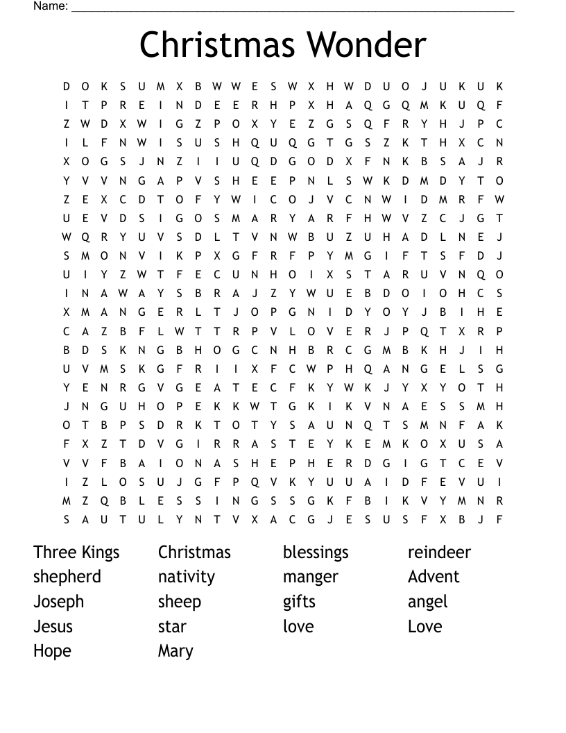 Free Printable Wonderword Word Puzzles