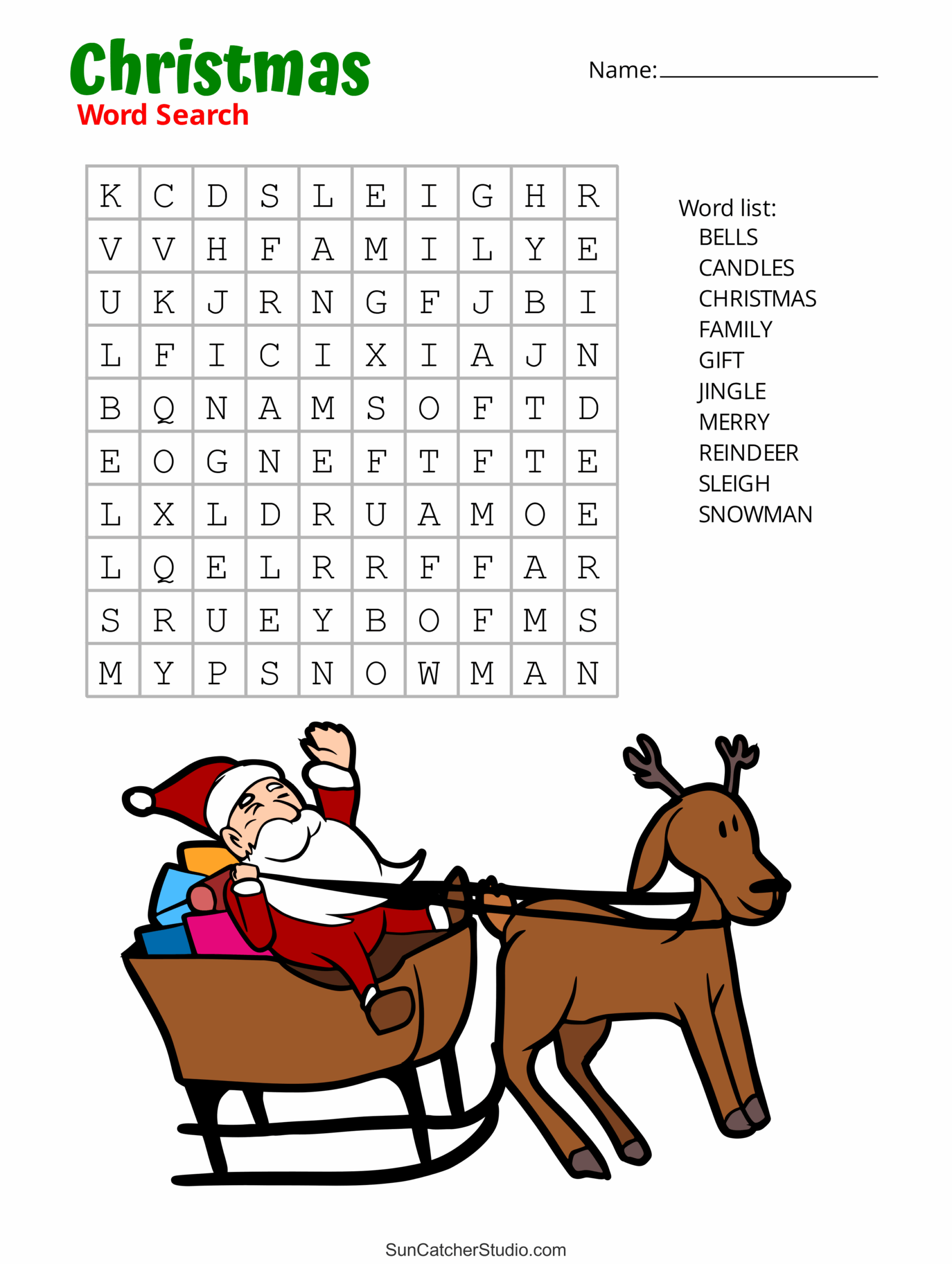 Free Xmas Printable Puzzles