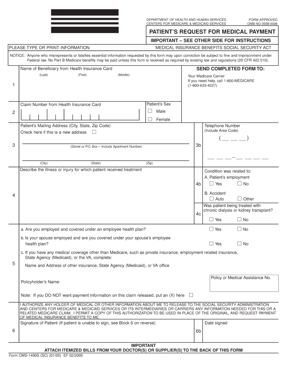 Cms 1763 Medicare Form Printable