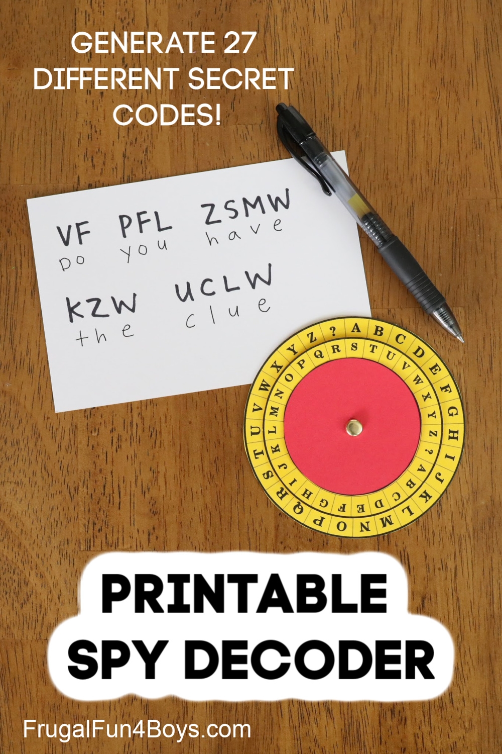 Make A Secret Code Printable