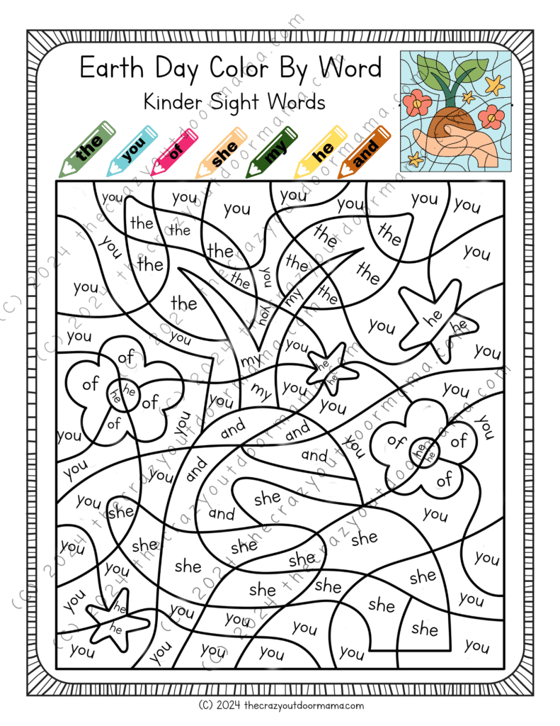 Color By Word Free Printable